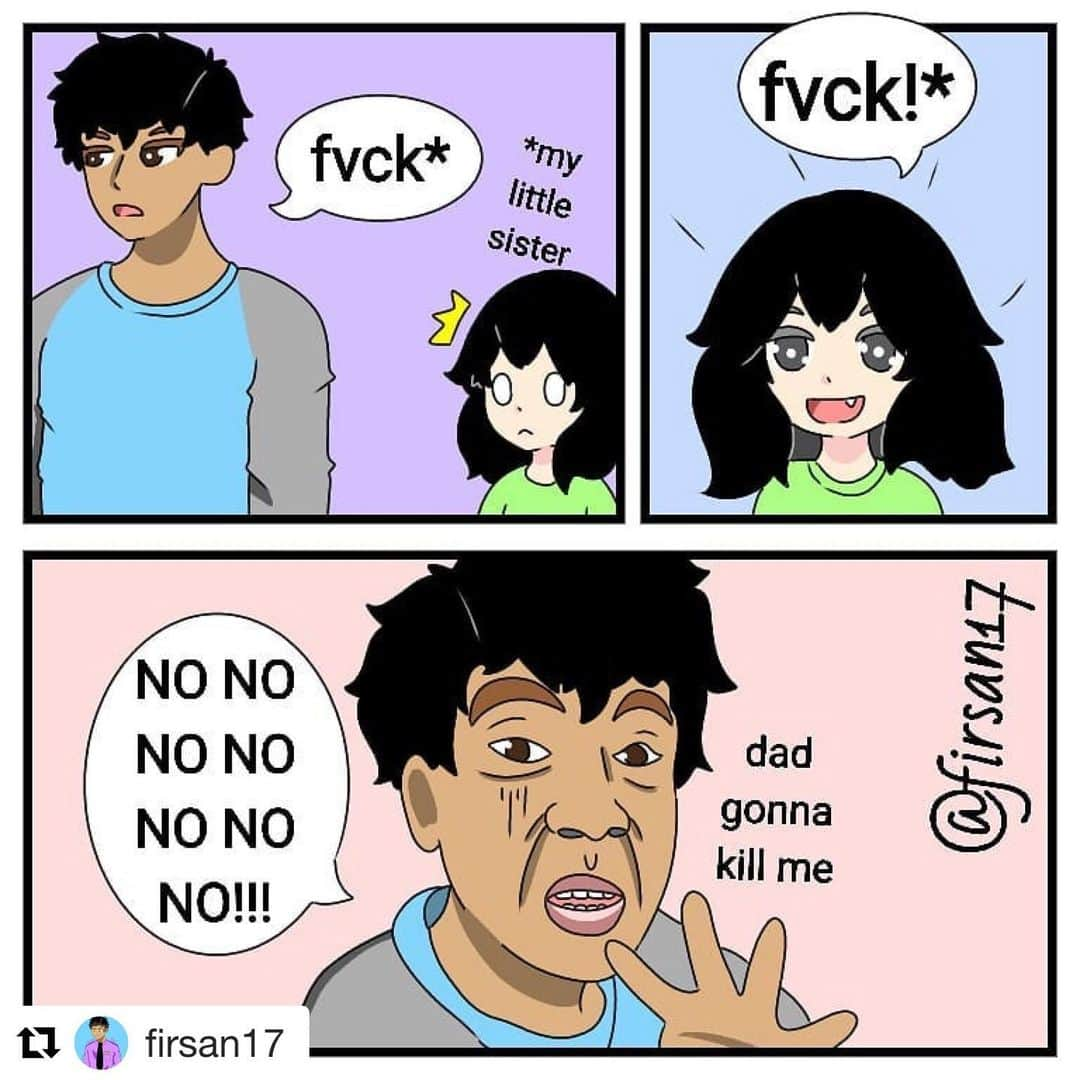 Koleksi Komik Malaysiaさんのインスタグラム写真 - (Koleksi Komik MalaysiaInstagram)「#Repost @firsan17 with @get_repost ・・・ Ajar la adik2 anda benda yg bermanfaat 😁~ . . . . . .  #firsan17 #firsan17lukis #komikmalaysia #gengkomik #lawak #mydadgonnakillme  #ohno #fvck #lawakmalaysia」1月8日 13時19分 - tokkmungg_exclusive