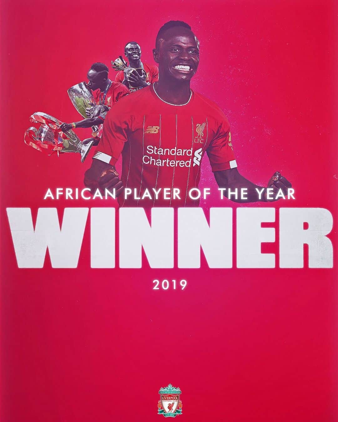 リヴァプールFCさんのインスタグラム写真 - (リヴァプールFCInstagram)「Congratulations Sadio! 👏👏👏 African Player of the Year 2019 🏆 #LFC #LiverpoolFC #CAFAwards #LiverpoolFC #SadioMane #Mane」1月8日 5時22分 - liverpoolfc