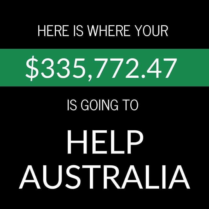 アビー・ワンバックさんのインスタグラム写真 - (アビー・ワンバックInstagram)「Because of your outpouring of heartbreak and love for Australia, @together.rising is able to send $335,772.47 to heroes easing suffering of the beautiful Australian people and wildlife.  Thank you. .  SWIPE LEFT TO SEE WHERE YOUR DONATIONS ARE GOING.  Important: We want your money to be on the ground to these helpers as soon as possible, so we will be sending the funds tomorrow. If you’d like to support, 100% of every dollar we receive for the remainder of the evening will go to increase these gifts to Australia. The link to give is in the bio above or TogetherRising.org/give – there you can give by credit card or PayPal. .  Our team has immersed ourselves in this crisis.  We have very carefully followed the incredible high-profile Australia fundraisers across the world, which are raising an astounding amount of money. Thankfully, these fundraisers are being allocated to worthy and wonderful causes which absolutely need and deserve the funds – most significantly the absolute HEROES of the Rural Fire Services, Country Fire Services and brigades across the country, as well as to go-to charities offering humanitarian relief and wildlife rescue. .  In light of the fact that each of these excellent organizations will be heavily funded, Together Rising has decided the best use of your donations is to dive deep into lesser-known organizations that are doing tremendous and vital work on the ground and which face the possibility of being overlooked – groups for which relatively “small” donations of $15,000 -- $60,000 will make a profound impact on the ability to continue urgent and crucial relief efforts.  Additionally, we have selected certain organizations uniquely positioned to immediately deploy the money we will send tomorrow. .  Please swipe left on the images above to learn more about the boots-on-the ground helpers you are funding -- all deeply embedded and trusted – who have urgently activated to step up for Australian families and wildlife. .  Thank you for trusting us to match your heartache to the heroes who will turn it into love for those suffering in Australia. .」1月8日 10時17分 - abbywambach