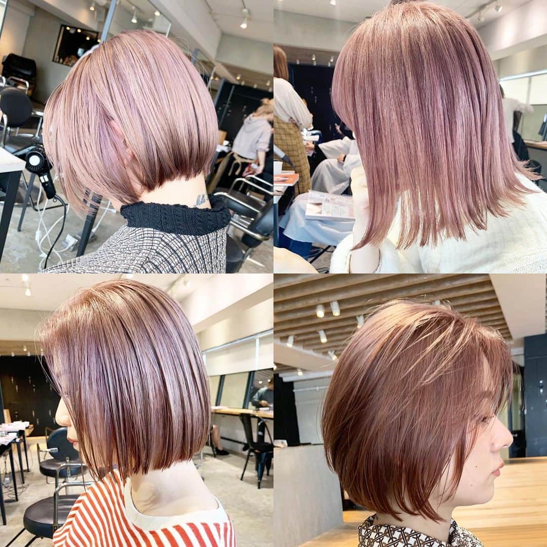 きぬがわひかるさんのインスタグラム写真 - (きぬがわひかるInstagram)「大人気の　ピンクグレープカラー 💫 .  赤み嫌いな人のための　透明感抜群の  pink color⭐️ .  しっかりブリーチ2回ほど施したベースに透明感溢れる色を被せればオシャレな髪色になること間違いなしです⭐️ .」1月8日 11時41分 - hikaru.kinugawa