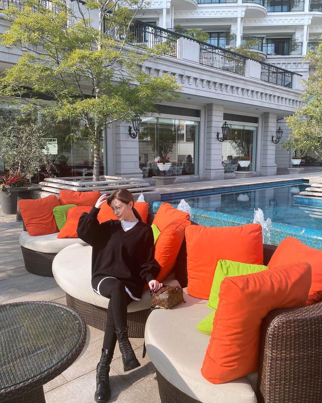 スミス楓のインスタグラム：「🏨外観も可愛かった🧡」