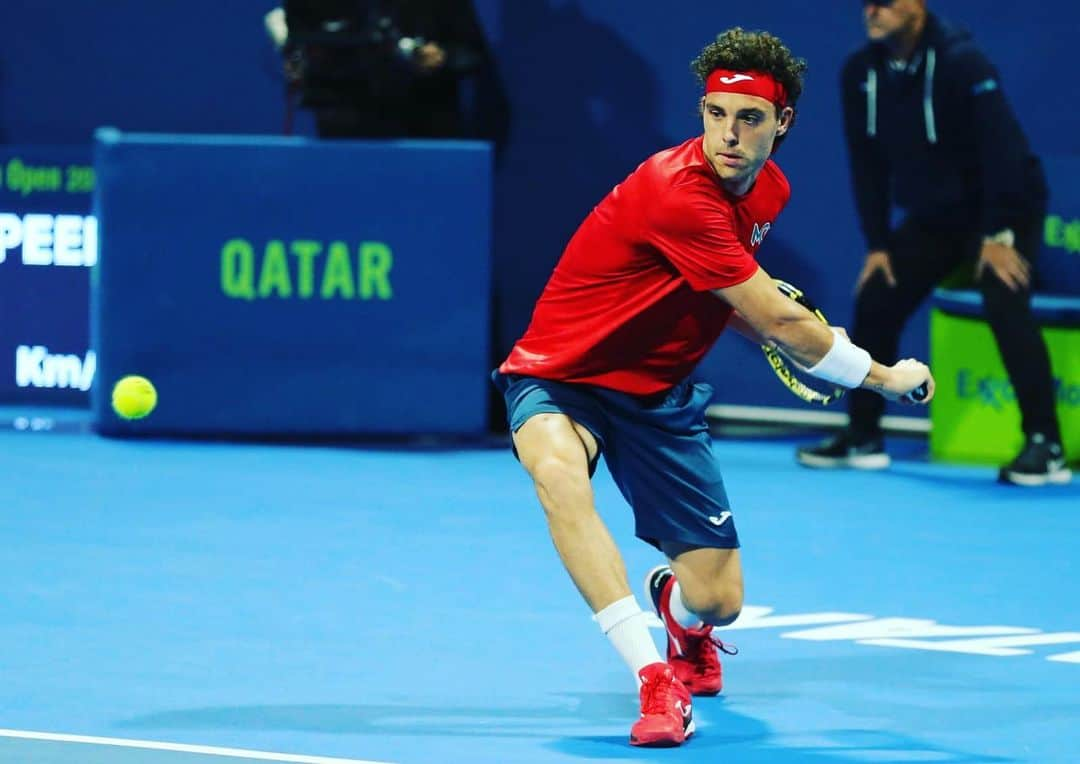 マルコ・チェッキナートさんのインスタグラム写真 - (マルコ・チェッキナートInstagram)「Difficult Game but positive feelings!! Congrats to @pierrehuguesherbert for his match.  Bye Bye Doha, Bye Bye Qatar.. Excellent Job by @qatartennis  #ceck13 #pallacortadiceck #atp #atpworldtour #vamopeki」1月8日 18時11分 - ceck1