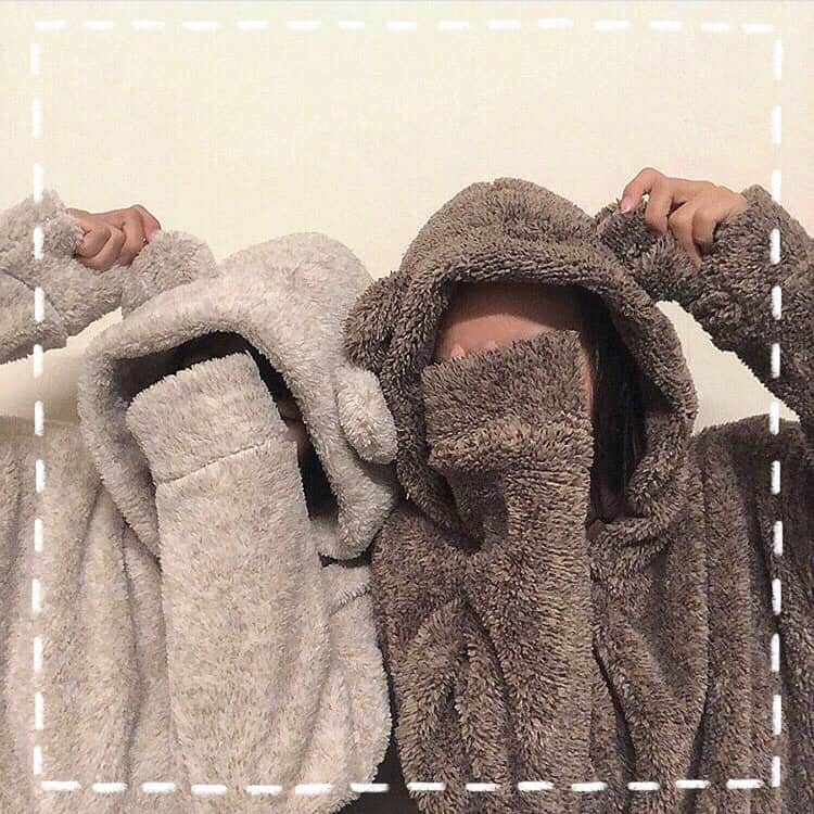 「SNOW」顔認識カメラアプリさんのインスタグラム写真 - (「SNOW」顔認識カメラアプリInstagram)「#roomwear﻿ ﻿ テディベアみたいなもこもこパーカー🐻﻿ 色違いで揃えたい💕﻿ ﻿ #パジャマ#ルームウェア#パジャマパーティー#くま#gu#guパジャマ#修学旅行#jk#fjk#ljk﻿ #jkの素敵な思い出#写真加工#加工」1月8日 20時37分 - snow_japan