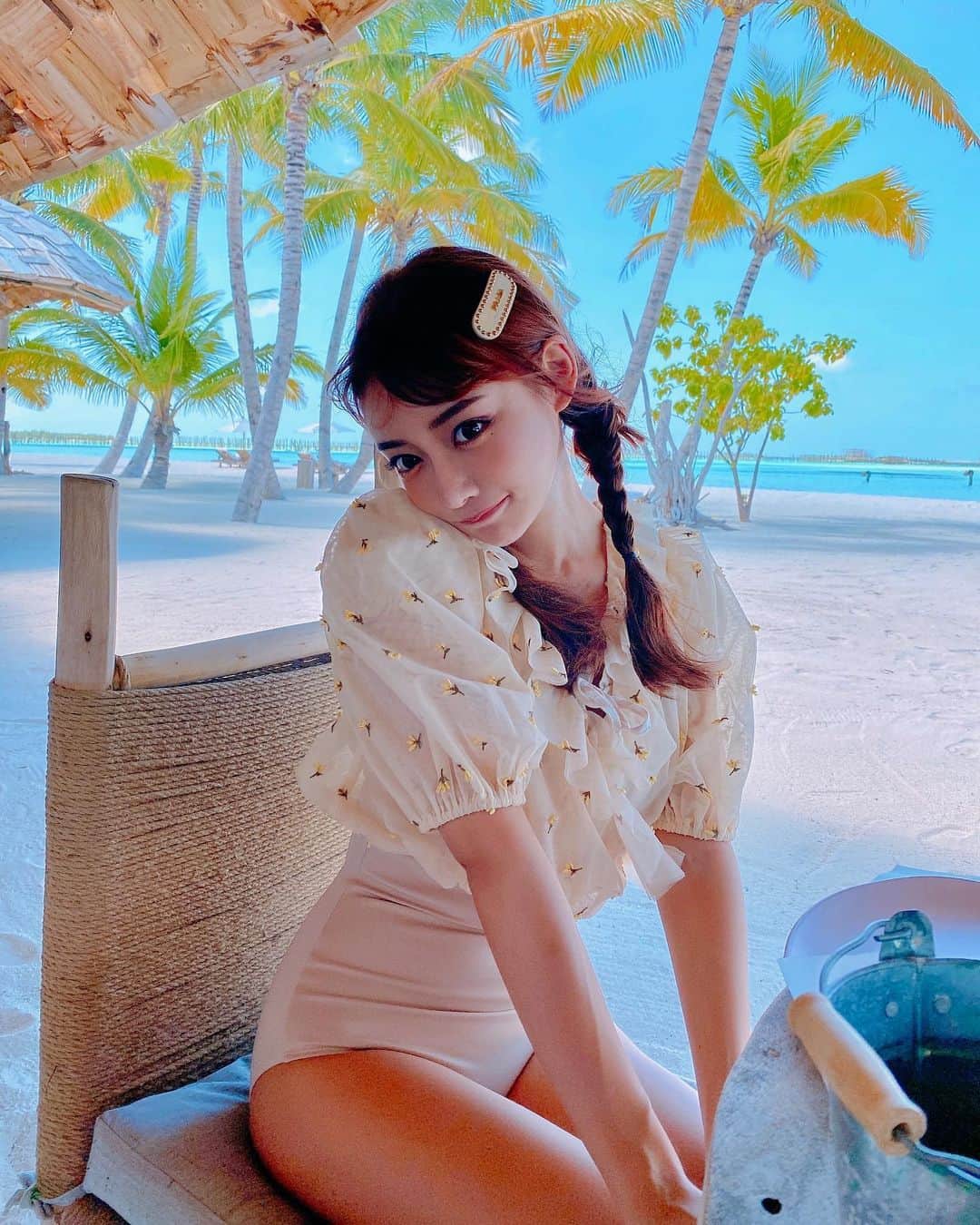 明日花キララのインスタグラム：「. あったかいとこきた🐭🏝 焼けた？👧🏽」