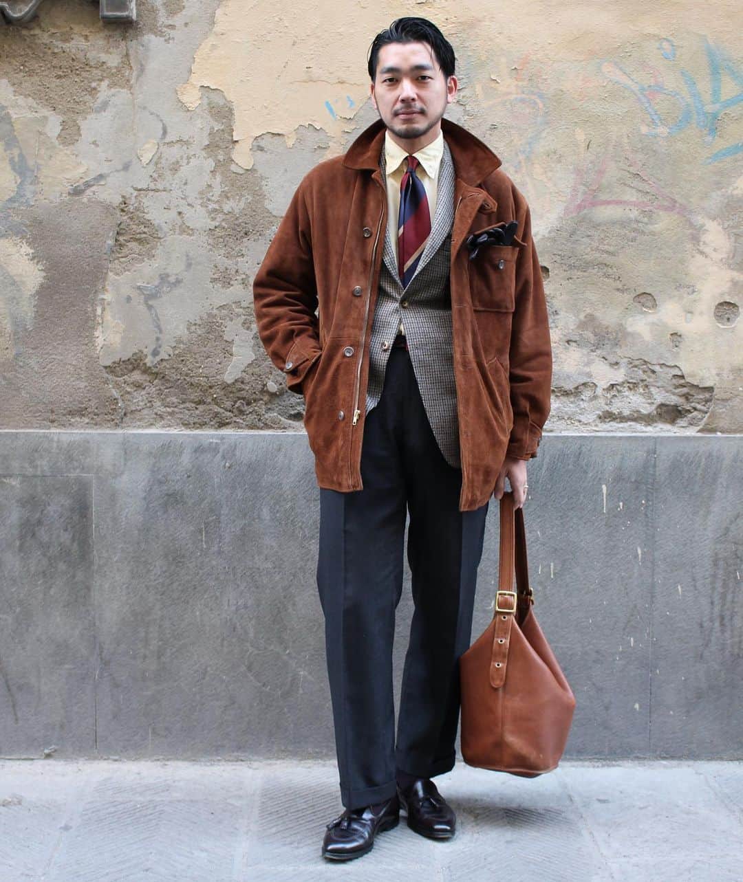 のインスタグラム：「#pitti #pittiuomo #pittiuomo97 #pitti97 #pittiimmagine #pu97 #pittiimmagineuomo97 #mensstyles #menswear #menwithclass #mensfashion #mensstreetstyle #classicwear #mensstyle #dapper  #beams #beamsroppongihills」