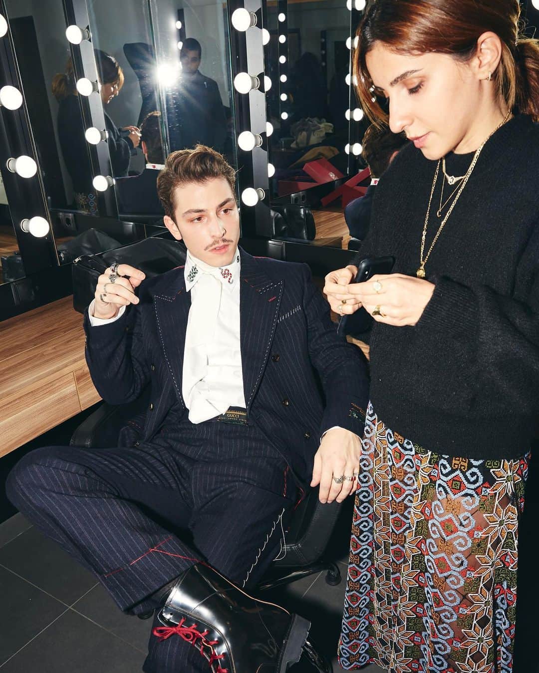 Boran Kuzumさんのインスタグラム写真 - (Boran KuzumInstagram)「Premiere night! #BizBöyleyiz @gucci Thanks to  @yasemineke @nurisekerci  @bizboyleyizfilmi 📷 @karademirburcu 💙」1月9日 3時01分 - borankuzum