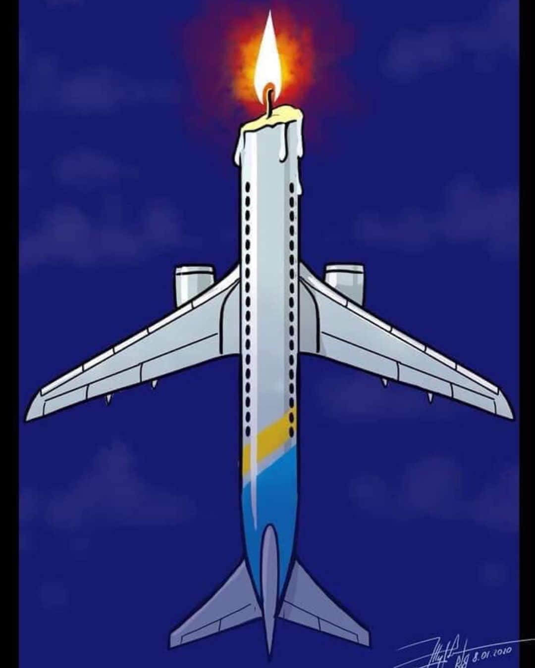 のインスタグラム：「My heart goes out to the relatives of the dead ✈️ #PS752 🙏」
