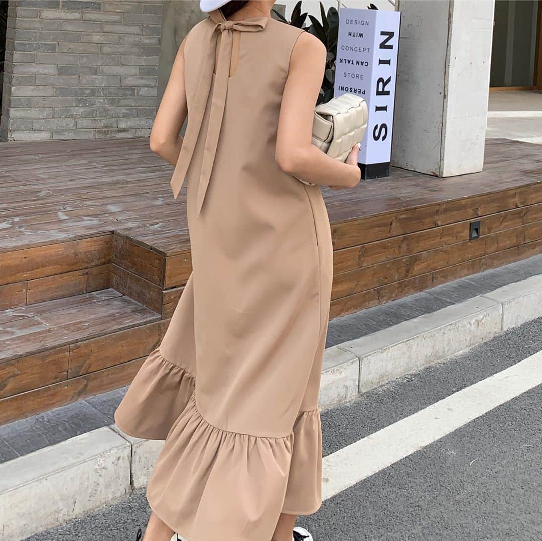 Birthday Bashさんのインスタグラム写真 Birthday Bashinstagram Charlotte Ribbon Dress Beige 送料無料の