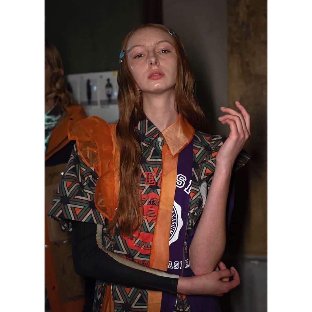 アツシナカシマのインスタグラム：「#atsushinakashima #アツシナカシマ #milanfashionweek #mfw #catwalk #backstage」