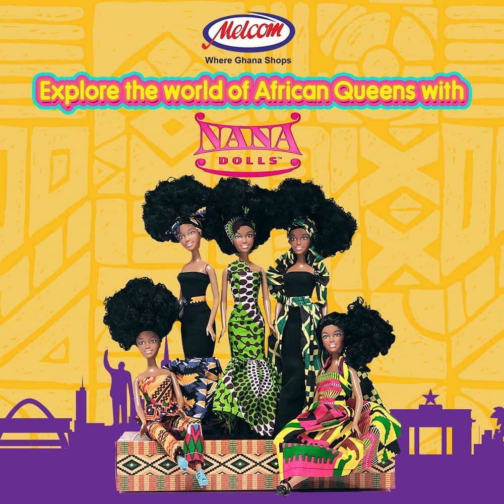 Fuse ODGのインスタグラム：「Anouncement 📢 Excited to announce the launch of Nana Dolls at Melcom stores in Ghana! This Friday 10 January, join us at Achimota Melcom Store . Located on the Achimota Nsawam Road, opposite the Neoplan Station in Accra from 11am - 2pm. I will be there ready to sign your Nana dolls! Bring your kids too 🥰  Black dolls matter, lets change history together 👑👑👑🥳🥳🥳 See you there!!! @Melcomghana  #Nanadolls #blackdolls #africandolls #launch #melcomstores #ghana #africa」