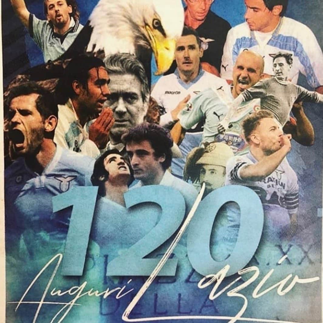 セナド・ルリッチのインスタグラム：「120 anni di Storia, Auguri Lazio 💙🦅」