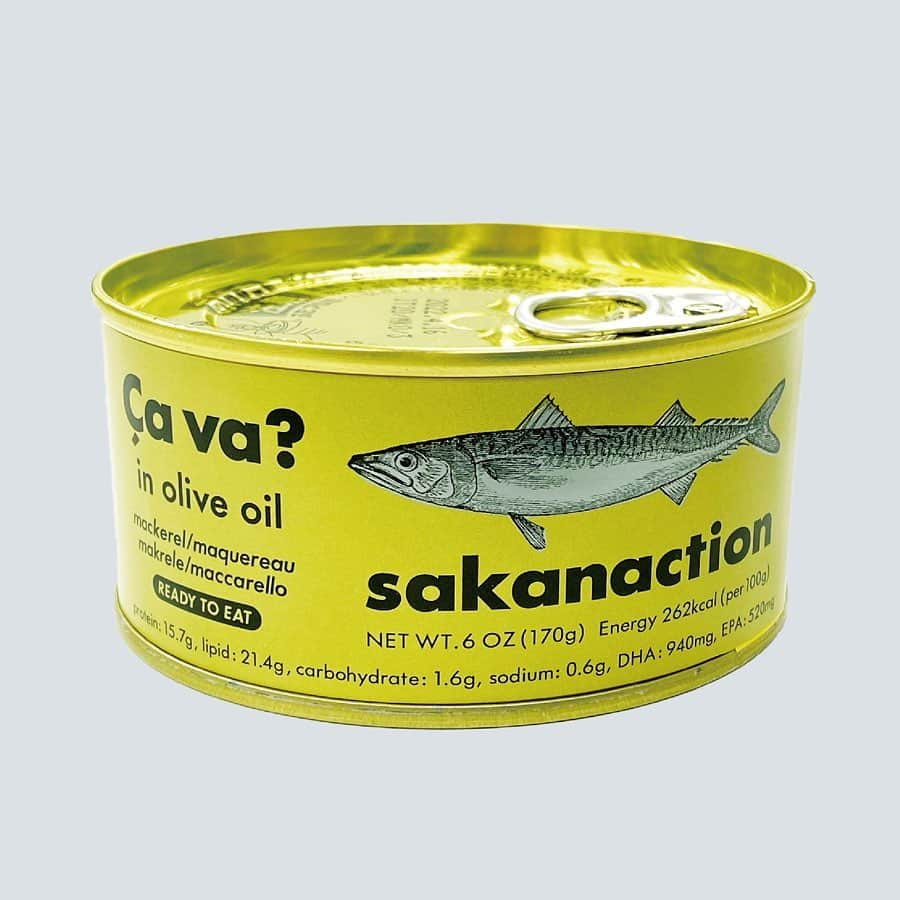 サカナクションさんのインスタグラム写真 - (サカナクションInstagram)「Ça va(サヴァ)?×sakanaction ﻿ ﻿ 美味しくておしゃれなサバ缶の代表「Ça va？」とコラボレーション、「サカナの缶詰」がついに本物の身入りの「缶詰」になりました。 そのまま食べても、パスタなど麺類にサッと合わせてもすぐに美味しい一品の完成です。 ﻿ ﻿ ¥800﻿ #SAKANAQUARIUM2020 #834194光」1月9日 20時17分 - sakanaction_jp