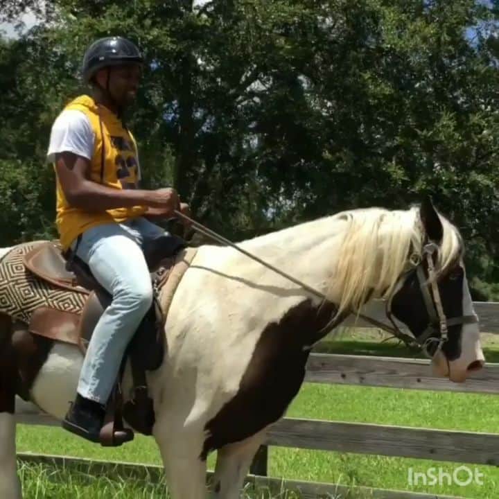 のインスタグラム：「🐎🐴🦄 ♿🍊🐸 #BlancoBrown #gitupchallenge #gitup  #Panini #lilnasx #horsebackriding  #horsesofinstagram #horseback」