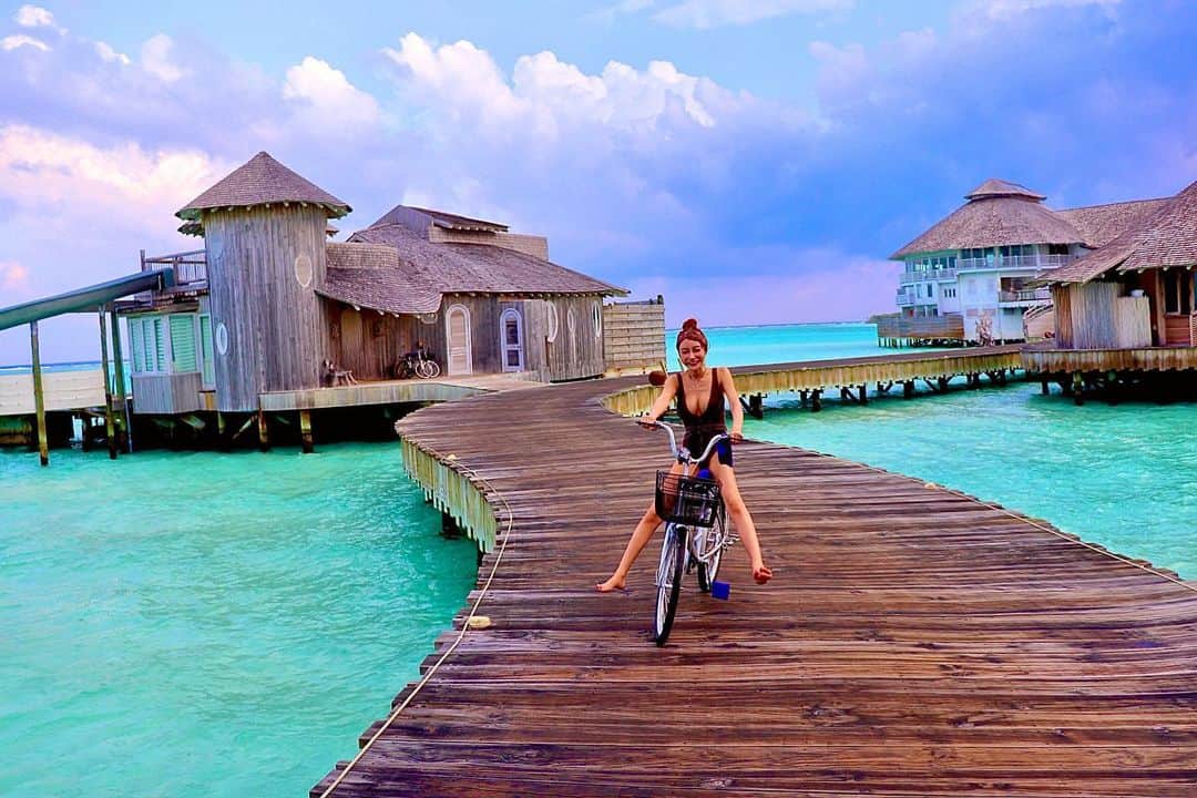 明日花キララのインスタグラム：「チャリ通🚴‍♀️」
