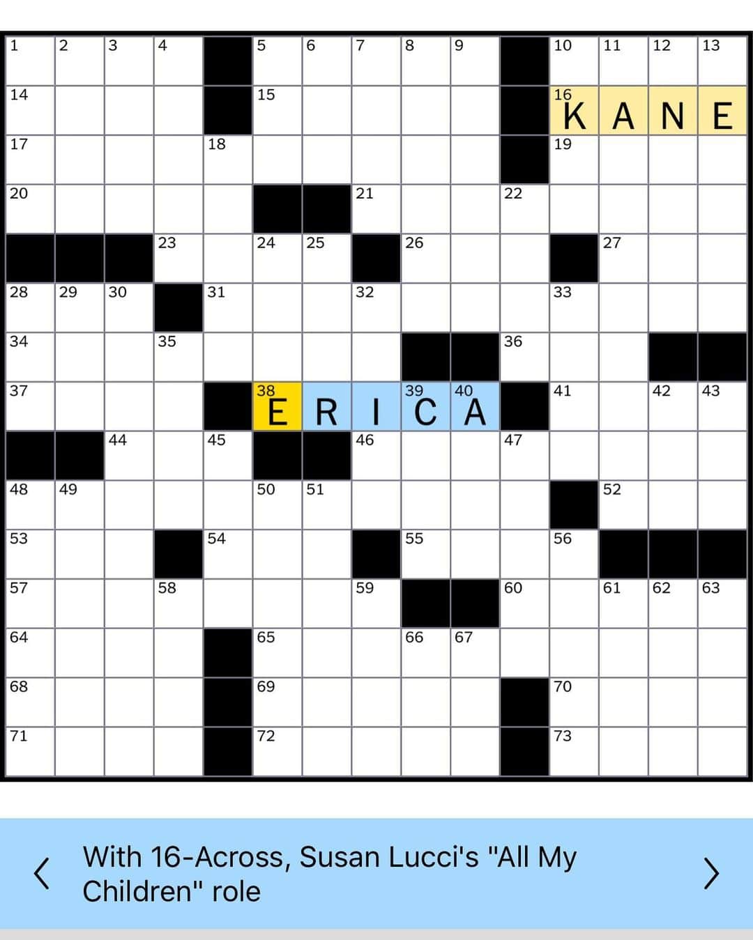 スーザン・ルッチさんのインスタグラム写真 - (スーザン・ルッチInstagram)「How cool is this!  Great to be a clue in the NYTimes Crossword app. #thankyouemily💕💕」1月10日 1時33分 - therealsusanlucci