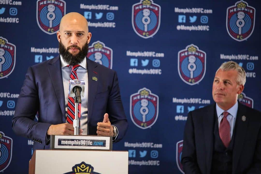 ティム・ハワードのインスタグラム：「Proud and Honored to lead @memphis901fc as it’s new  Sporting Director #DefendMemphis」