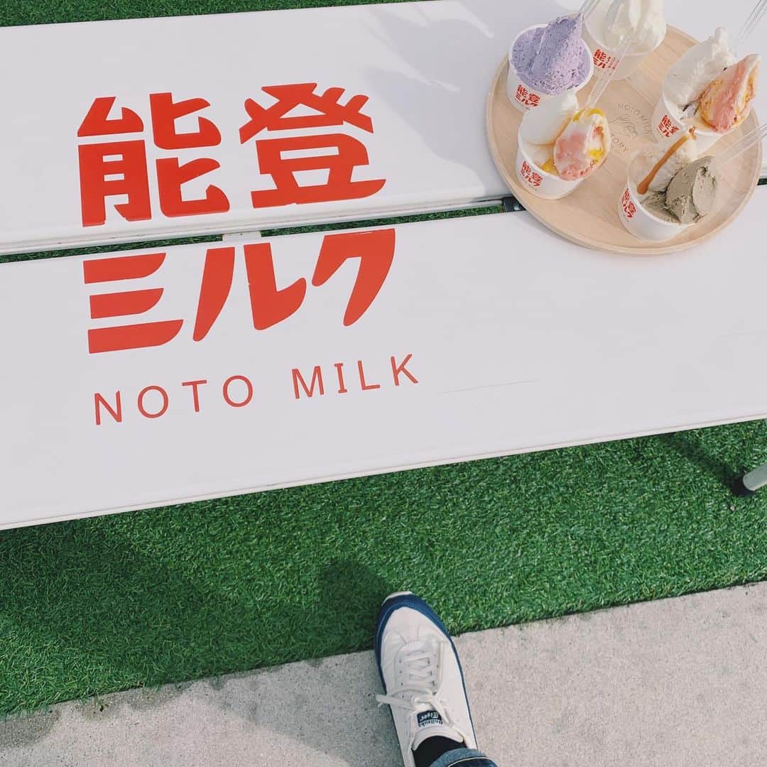 谷奥えり（えまえり）さんのインスタグラム写真 - (谷奥えり（えまえり）Instagram)「能登ミルク🥛🥛 . . ジェラートが美味しかった~。 店内が可愛くどこで写真撮っても映えるよ！」1月10日 13時49分 - eritanitani