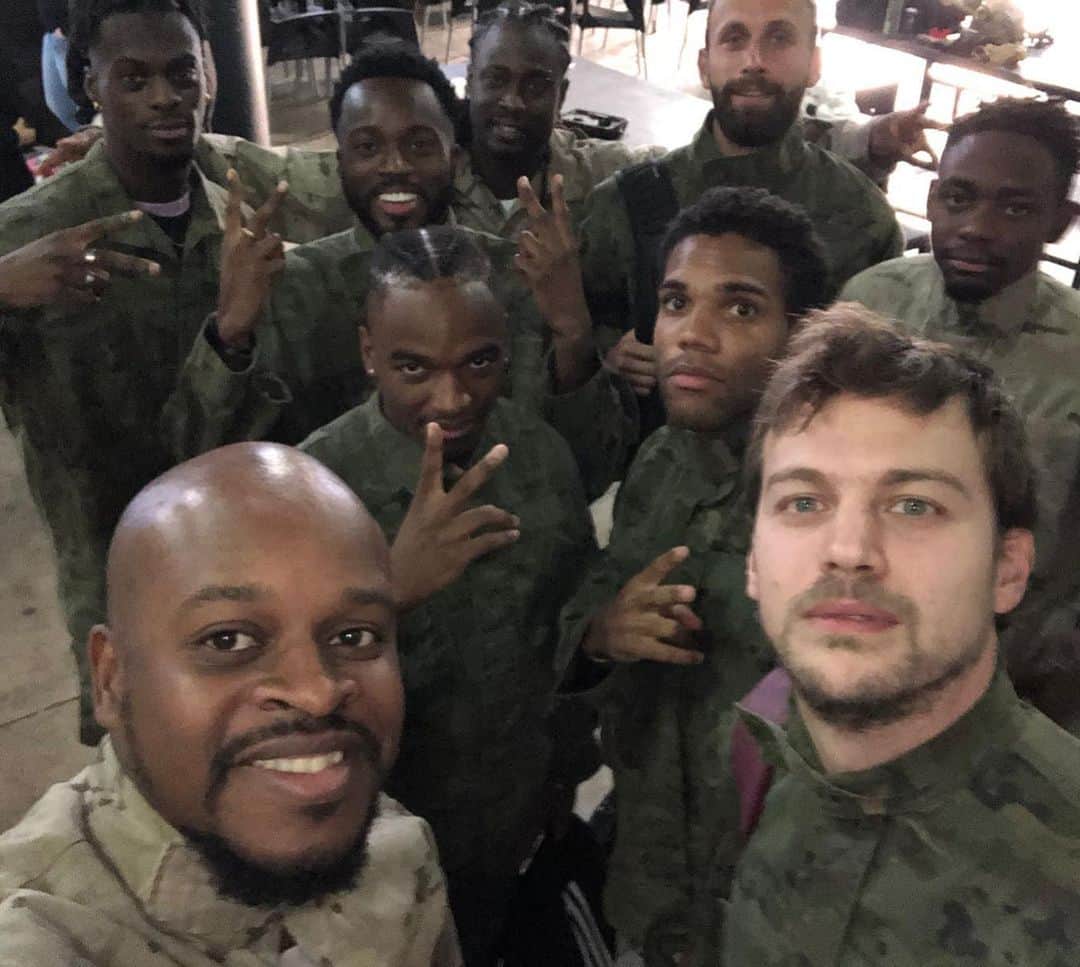クリストフ・ルメートルのインスタグラム：「Le commando du 4x100m français au rapport! Quelques petites parties d’airsoft pour renforcer la cohésion au sein de l’équipe.  #equipedefrance #relais #4x100m #athletisme #cohesion #espritdequipe」