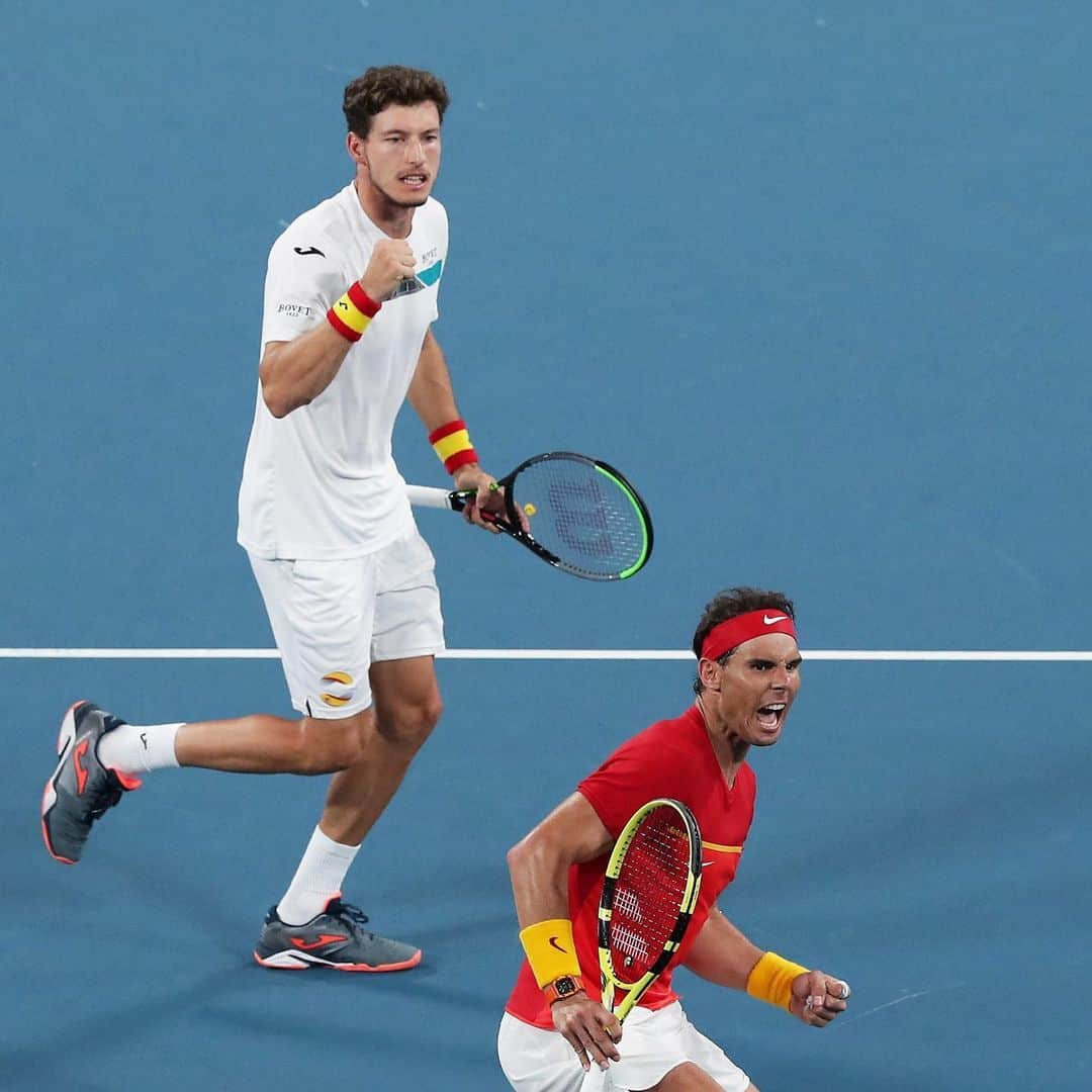 ラファエル・ナダルさんのインスタグラム写真 - (ラファエル・ナダルInstagram)「Tough tie today against a great #teamBelgium.  Semis now @atpcup !!! VAMOSSSSS!!!!!」1月10日 23時52分 - rafaelnadal