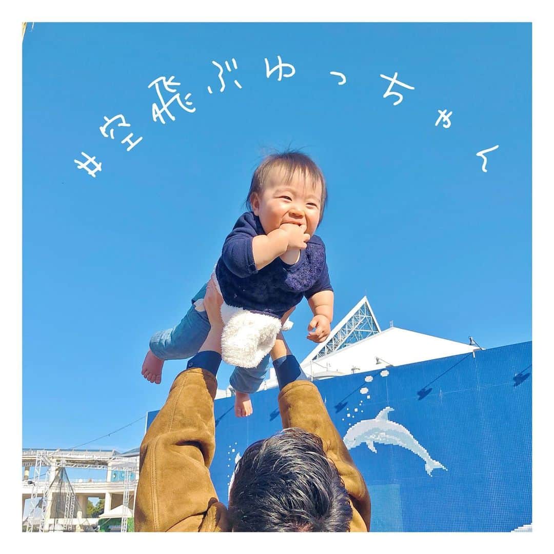 mamamizu.32のインスタグラム：「#空飛ぶゆっちゃん シリーズ37﻿ ﻿ ﻿ ﻿ ﻿ 空飛ぶゆっちゃん IN 八景島シーパラダイス﻿ ﻿ ﻿ ﻿ このまえ江ノ島水族館で投稿しちゃった！（笑）﻿ ﻿ ﻿ ﻿ どんな間違え｡ﾟ(ﾟ^∀^ﾟ)ﾟ｡﻿ ﻿ ﻿ ﻿ ﻿ 久しぶりの空飛ぶゆっちゃん！﻿ 足が伸びてなくてお蔵入りが多発﻿ やっと空飛ぶゆっちゃん投稿できた♡﻿ ﻿ ﻿ ﻿ ﻿ ﻿  #ままべび#rainbでpowmamababy#スマイル育児#たまひよベストショット#親バカ部ig_baby#コノビー#ママカメラ#子育てぐらむ#ベビフル#コドモノ #fammカメラ部#ママリ#ママタス#ハピベビ#子育てぐらむ#uptoyoume#コドモノ代弁#イットママ#キズナ#コズレ#fammカメラ部#赤ちゃんのいる生活#赤ちゃんのいる暮らし#赤ちゃんとの暮らし#11ヶ月ベビー#東京ママ#ママ友募集#青空#八景島シーパラダイス」