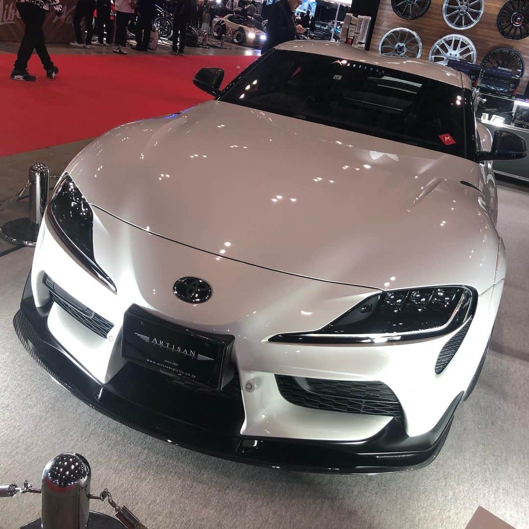 のインスタグラム：「東京オートサロン2020 A90 Supra  Bodykit：Artisanspirits/// blacklabel step-1  suspension : AirREX www.artisanspirits.co.jp  #artisanspirits #アーティシャンスピリッツ #アーティシャン  #blacklabel #evasivemotorsports  #ravspecjdm #butlertire #jworksunlimited #premierautowerkz #suvproject #kanooperformance #car_life_staff #トラウム #車庫小舗 #nigeljdmparts#advancedautoperformance  #ottoautoservice #mr__lexus #jackspna#A90 #Supra #mkv #toyotasupra #racecar #gazoo #gazooracing #grsupra #2020supra」