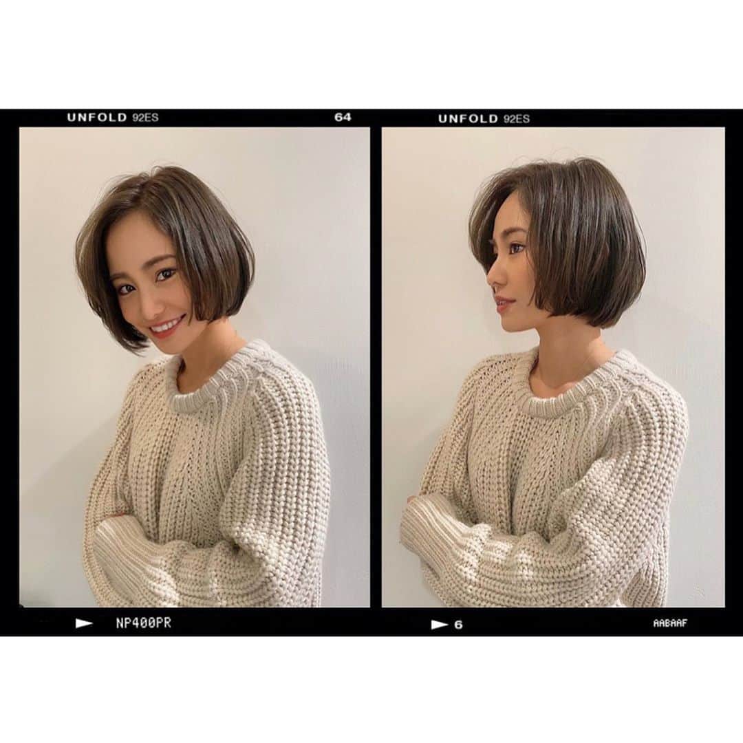 のインスタグラム：「NEW HAIR🤎 . ブリーチで黄ばんだ髪にアッシュをかぶせて、ボブは短くしました💇‍♀️ . airaoyama 18歳くらいから通ってる美容室です♡ . #hair#ボブ#ショートボブ」