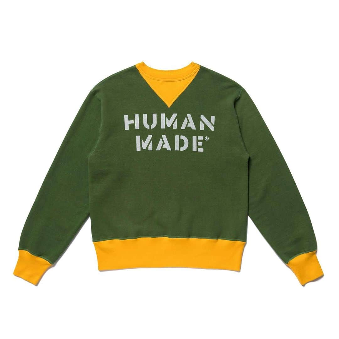 HUMAN MADEさんのインスタグラム写真 - (HUMAN MADEInstagram)「"STENCIL SWEATSHIRT" now available in store and online. www.humanmade.jp ﻿ コットン100%吊り裏毛を使用したスウェットシャツです。ガゼットや長めのリブ、オリジナルのグラフィックプリントが特徴です。 Cotton fleece sweatshirt with extended ribs, gusset and original print.」1月11日 11時32分 - humanmade