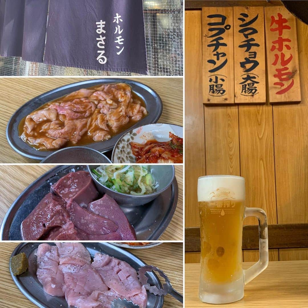 くろさんのインスタグラム写真 - (くろInstagram)「ホルモンまさる🍺 昨年12月から焼肉定食は平日のみで土曜日はダメに🙅‍♂️ それでも安くて旨し🥩🍺 #ホルモンまさる」1月11日 13時05分 - m6bmw