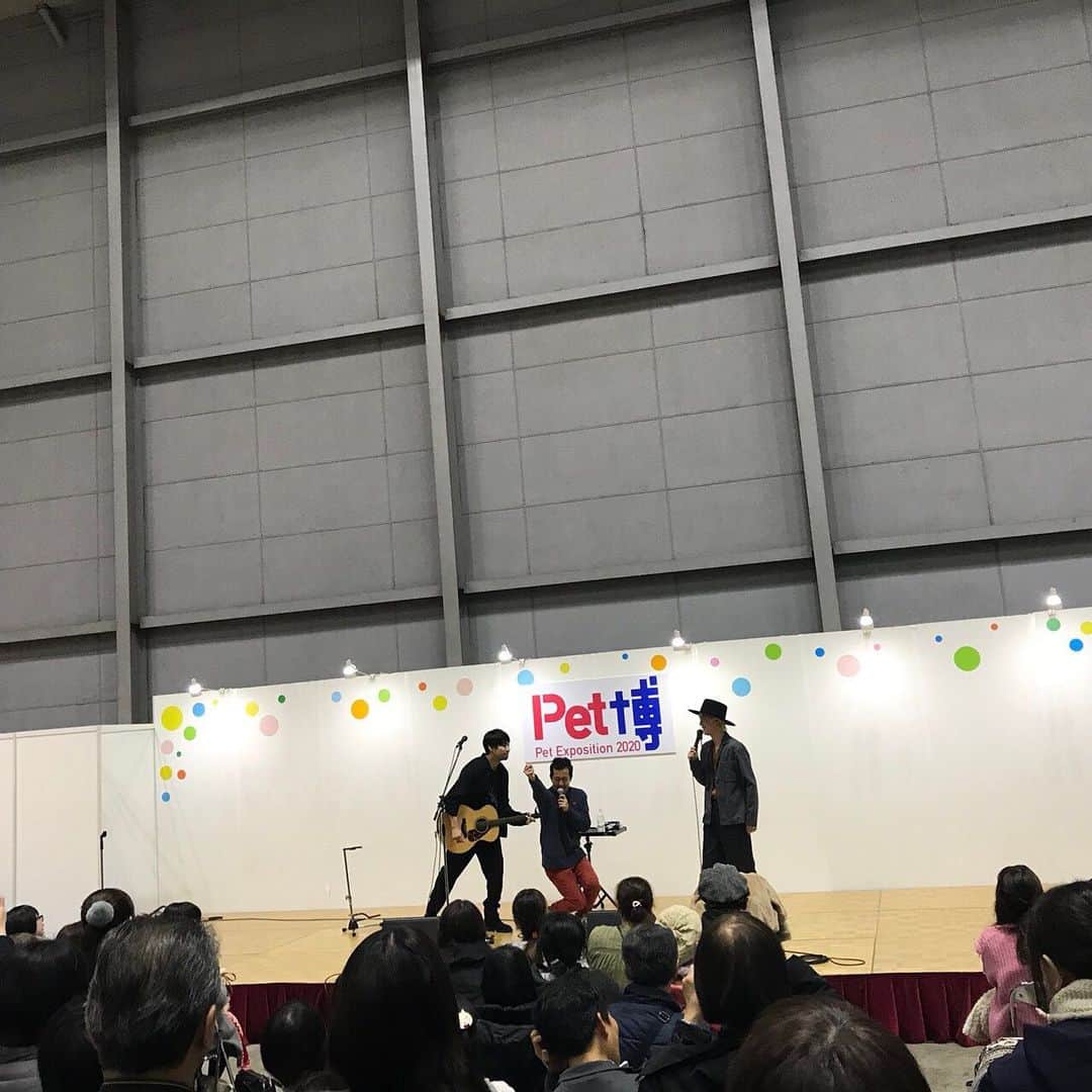 山田義孝さんのインスタグラム写真 - (山田義孝Instagram)「🐕🐑🦜🐈🐇 『Pet博2020横浜』 パシフィコ横浜に響き渡った松本さんとの即興ソング。 松本さんありがとうございました。 今日の新たな出逢いにも感謝です。 明日、明後日もよろしくお願いします✨😊 #Pet博2020横浜 #赤い首輪」1月11日 15時04分 - yamadayositaka