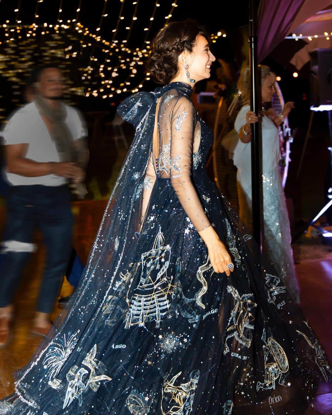 セリーナ・ジェイドのインスタグラム：「#whenstarmeetsmoon  thank you to my dear friends @galialahav for designing my wedding gowns, @barneybc for designing my dark blue starry moon dress because of you guys I felt so pretty! And a huge thank you to my dear friend @catherine__deane for making stunning dresses for my bridesmaids too! ❤️❤️ select photos by: @heather_liddell」