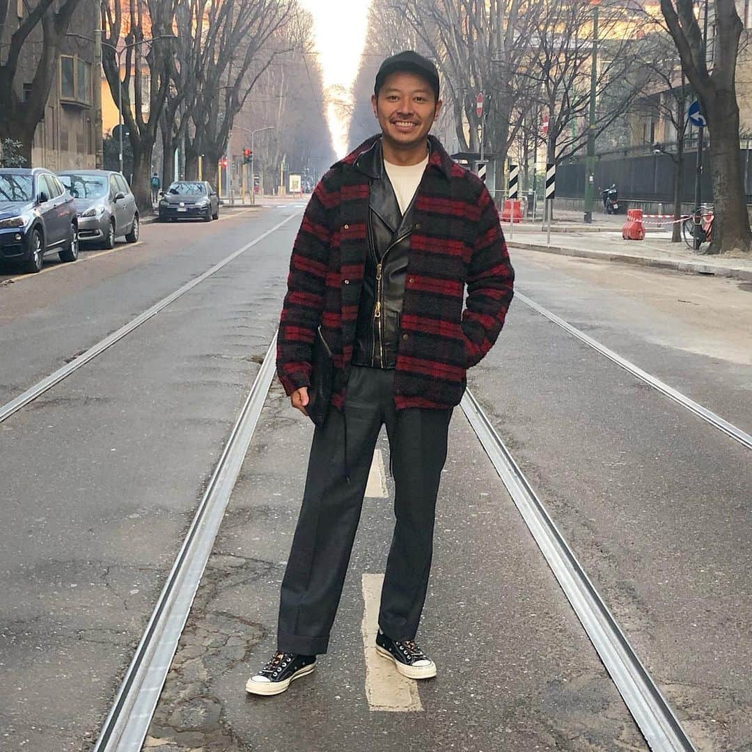 高田朋佳のインスタグラム：「“early morning in Milan...” ———————————————————————— #mfw #mfw2020 #newcolonialstyle #jetset #singapore #luxuryresort #colonyclothing #singaporelife #singaporestyle  #lifestyle #fashion」