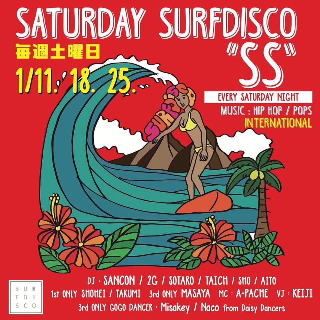 DJ SANCONさんのインスタグラム写真 - (DJ SANCONInstagram)「1月11日土曜日  SATURDAY SURFDISCO "SS" サーフディスコ 沢山の皆さんおおきに！ 毎週土曜日サーフディスコ上げて いきます！ ---------------------------------------------------- 毎週土曜日サーフディスコが熱い🔥🔥🔥 ---------------------------------------------------- Thank you for last Saturday. next 1.18 Saturday @surfdiscokyoto 🔥🔥🔥 ---------------------------------------------------- #kyotonightlife #kyotoclub  #kyotonightclub #kyotonight  #djsancon #internationalparty  #ネオキョウト #サーフディスコ #surfdisco」1月12日 5時31分 - djsancon