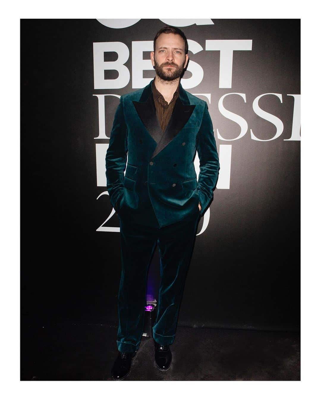 グッチさんのインスタグラム写真 - (グッチInstagram)「Winner of the GQ Best Dressed Men Award, @alessandro.borghi attended last night’s @gqitalia event in a #GucciPreFall19 velvet formal Signoria suit, viscose and silk shirt and leather lace ups. @alessandro_michele #AlessandroMichele #GQBDM20 #GucciTailoring」1月12日 9時11分 - gucci