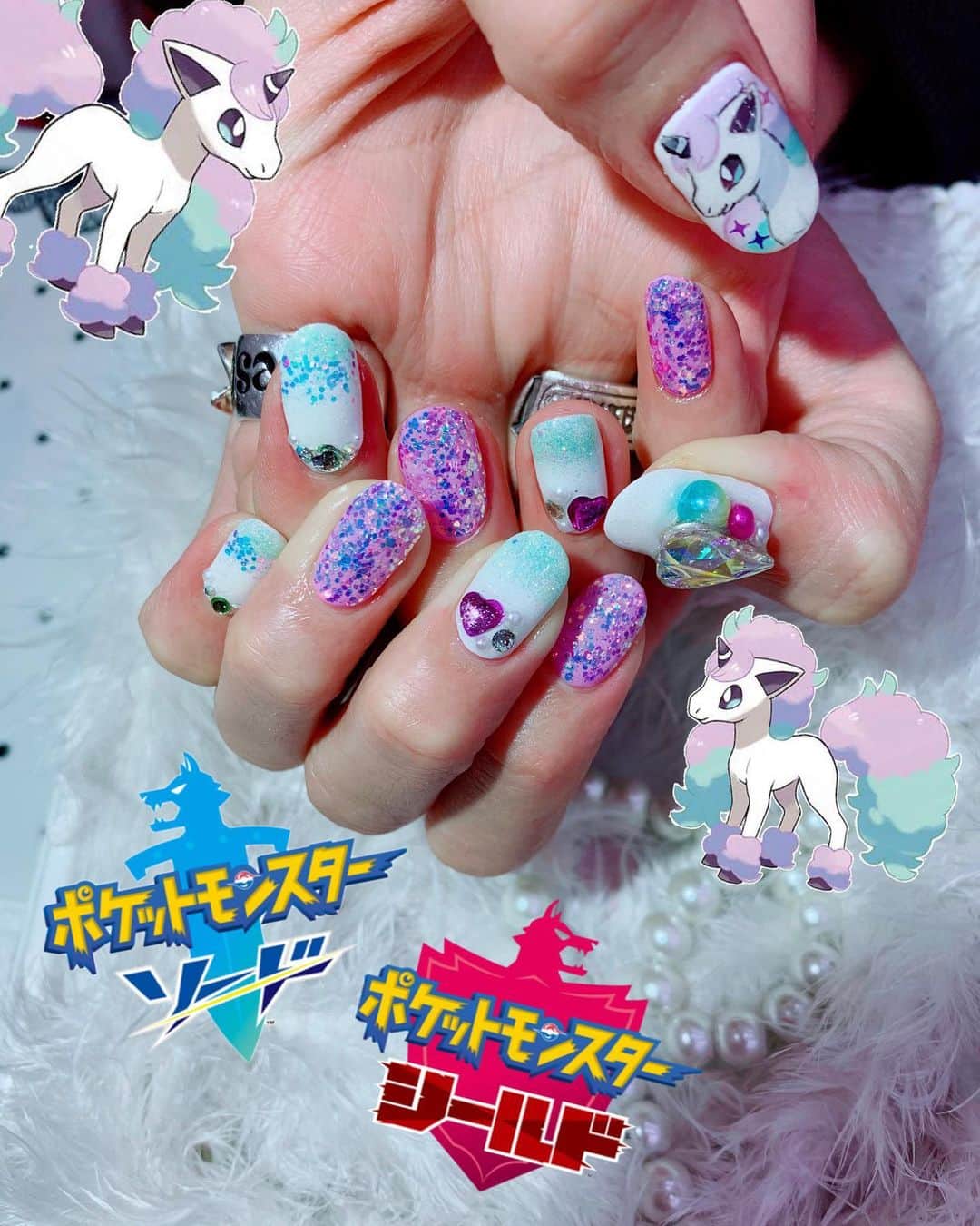 椎名ひかり ひかりん さんのインスタグラム写真 椎名ひかり ひかりん Instagram ゆめかわポニータネイル したった 痛ネイル ゆめかわネイル ポケモンネイル ポニータ ポニータネイル ガラルポニータ ガラル地方 ポケモンソードシールド カラーズ