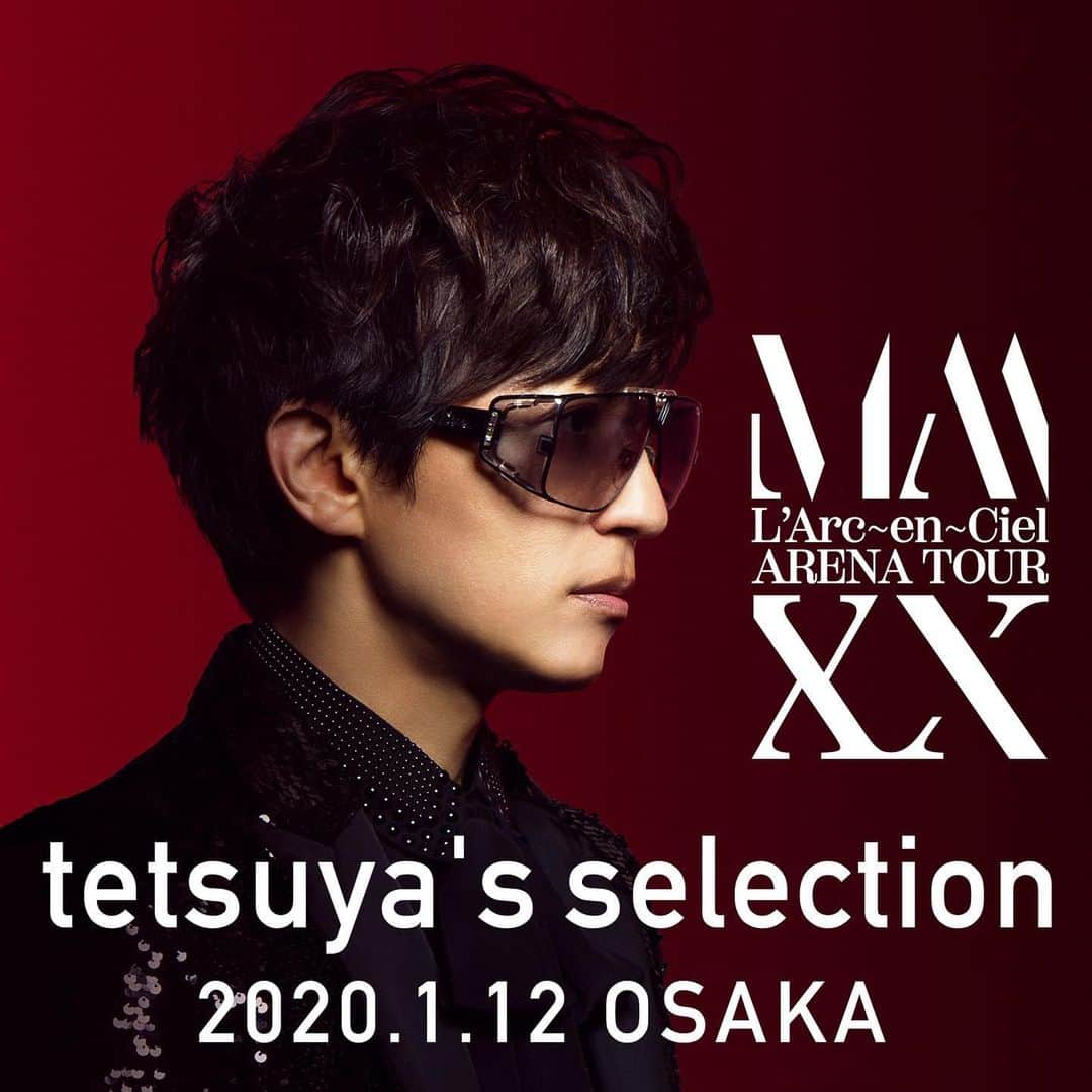 tetsuyaのインスタグラム：「L'Arc〜en〜Ciel 「ARENA TOUR MMXX」 1月12日＠大阪城ホールでの開場中BGM（tetsuya's selection ）をSpotifyプレイリストにてアップしました。  tetsuya's selection -ARENA TOUR MMXX OPENING BGM-  #tetsuya #MMXX #larcenciel」