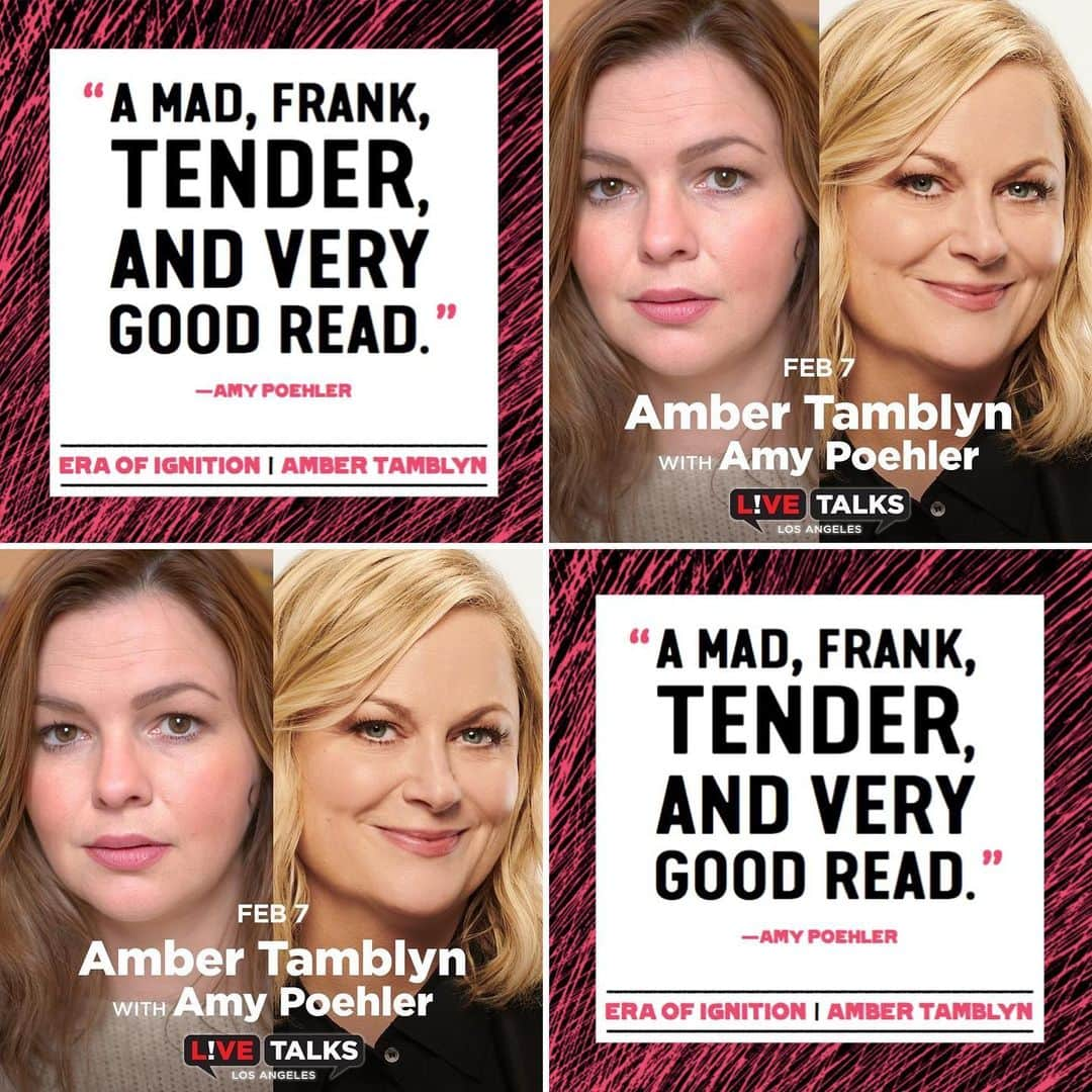 アンバー・タンブリンさんのインスタグラム写真 - (アンバー・タンブリンInstagram)「I’m very excited to be back in Los Angeles on February 7th to discuss #EraofIgnition and more with my friend Amy Poehler. For additional information and tickets, visit amtam.com. #LiveTalks #AmyPoehler」1月13日 2時56分 - amberrosetamblyn