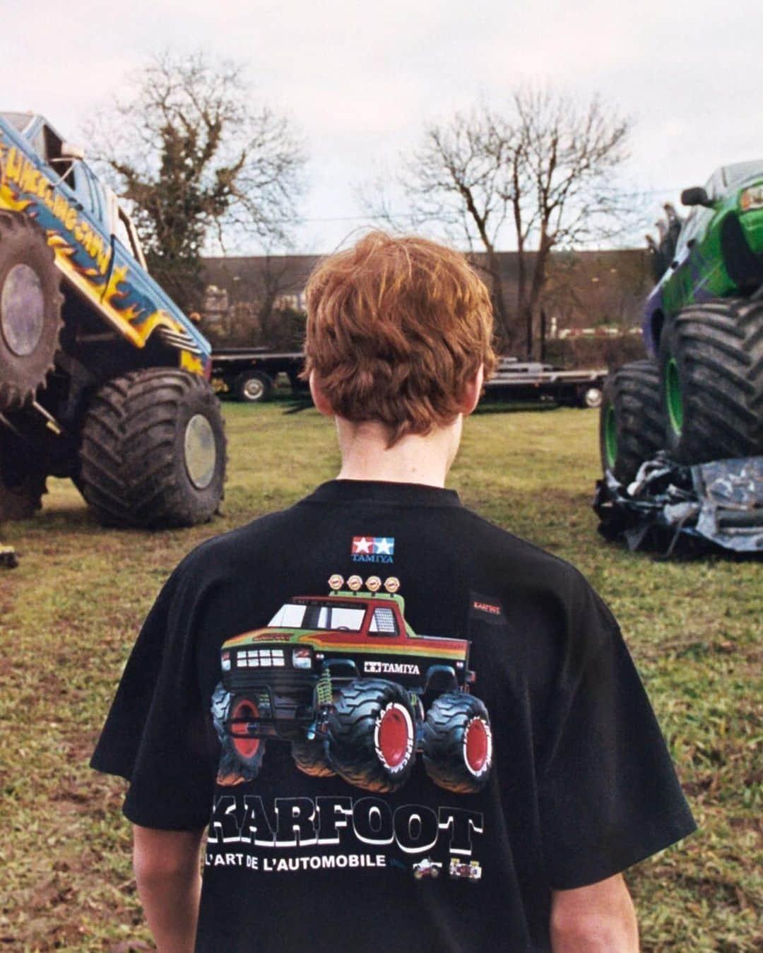 HYPEBEASTさんのインスタグラム写真 - (HYPEBEASTInstagram)「@hypebeaststyle: @lartdelautomobile has teamed up with Japanese remote control toy experts @tamiya_inc_jp for a monster truck-inspired T-shirt capsule, complete with a matching toy car. Comprised of long-sleeved and short-sleeved shirts in black and white options, the range has been emblazoned with co-branding and bespoke “KARFOOT” monster truck imagery dreamed up exclusively for this release. The limited edition items will launch via a temporary #PFW pop-up shop. Head to the link in our bio for more info.⁠⠀ Photo: @sylvain_sey/L’Art de l’Automobile」1月13日 13時19分 - hypebeast
