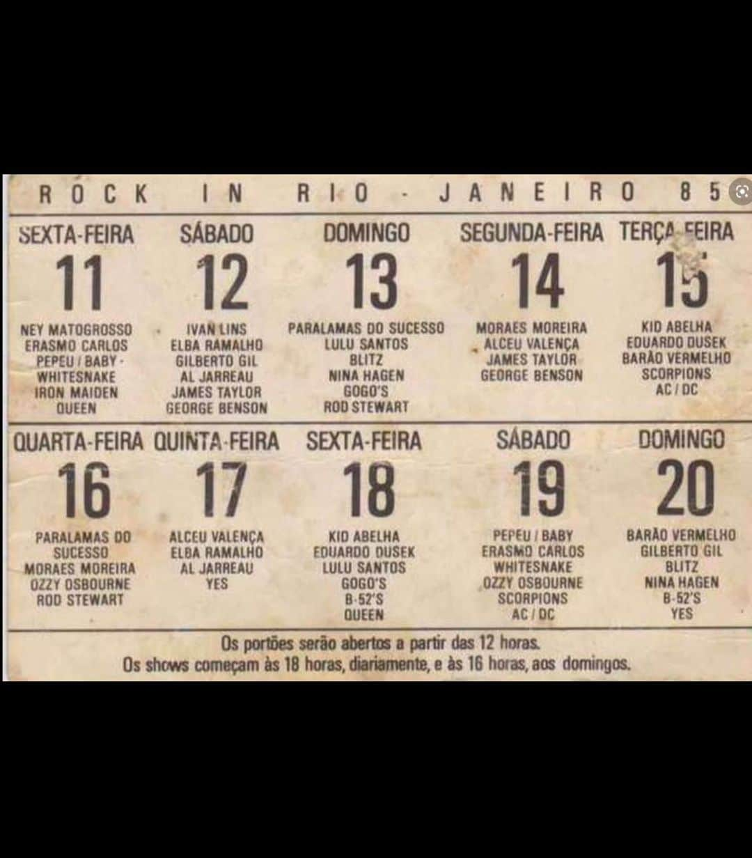 ブライアン・メイさんのインスタグラム写真 - (ブライアン・メイInstagram)「35 years ago exactly !! We played the very first Rock in Rio !!! Who was there ? Bri」1月14日 0時31分 - brianmayforreal