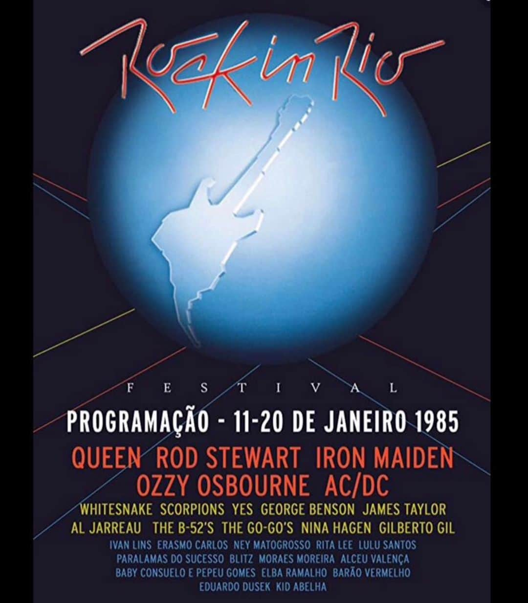 ブライアン・メイさんのインスタグラム写真 - (ブライアン・メイInstagram)「35 years ago exactly !! We played the very first Rock in Rio !!! Who was there ? Bri」1月14日 0時31分 - brianmayforreal