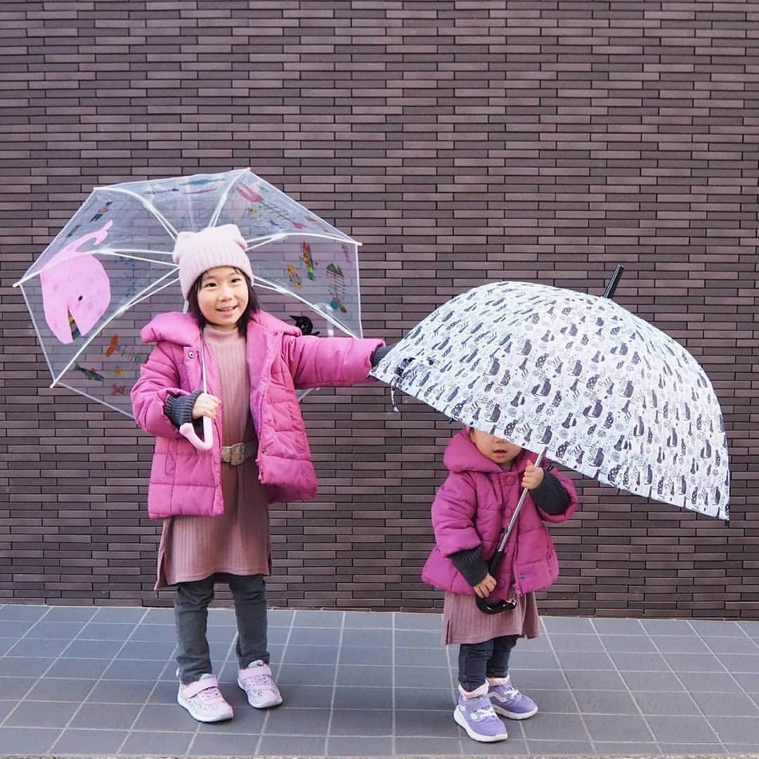 Kuboi Ayumiさんのインスタグラム写真 - (Kuboi AyumiInstagram)「お正月休みも長かったのに、また３連休。﻿ ﻿ 娘たちと過ごせる時間はうれしいのですが、﻿ パパは毎日仕事なので、身体を動かすことが大好きな娘たちを連れて﻿ 毎日何をしようか悩んじゃう３日間でした(笑）﻿ ﻿ 寒くて外に出るのが億劫になっちゃうこの季節には﻿ 雨が降っている日でもお出かけしたくなくなっちゃう傘が必需品。﻿ ﻿ 娘たちが持っているのは、ニョッコ(@gnocco_jp)の傘です。﻿ かわいくて使いやすいので、リピートしちゃいました。﻿ ﻿ 大人と子どもでリンクコーデできるようなアイテムもあったり﻿ シンプルなものからカラフルなものまでいろいろな傘が揃っているので﻿ いろいろ集めたくなっちゃう。﻿ デザインがかわいいだけでなく、柔軟性があり、風にも負けないくらい丈夫なんですよ。﻿ ﻿ ﻿ 持ち手には猫の肉球があしらわれているのですが﻿ 滑り止めになっているので、テーブルなどにかけておいても落ちにくくなっています。﻿ ﻿ ちなみに1月11日に発売された「ねこ」誌にも掲載されていて﻿ 読者プレゼントも実施されているみたいなので、気になる方はチェックしてみてくださいね。﻿ ﻿ ﻿ #女の子ママ #親バカ部 #gnocco #ニョッコ #傘 #umbrella #リンクコーデ」1月13日 19時47分 - himekagami