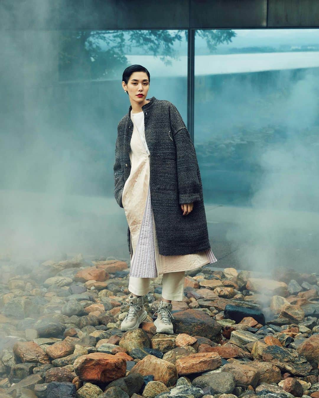 長山一樹のインスタグラム：「PHAETON BOOK #5 @phaeton_smart_clothes  @leto_kanazawa  Direction&styling @msmskmt  Model @punsumi  Hairmake @yoshikazumiyamoto  #phaeton #leto #小松 #金沢  #photography #kazukinagayama #長山一樹 #hasselblad」