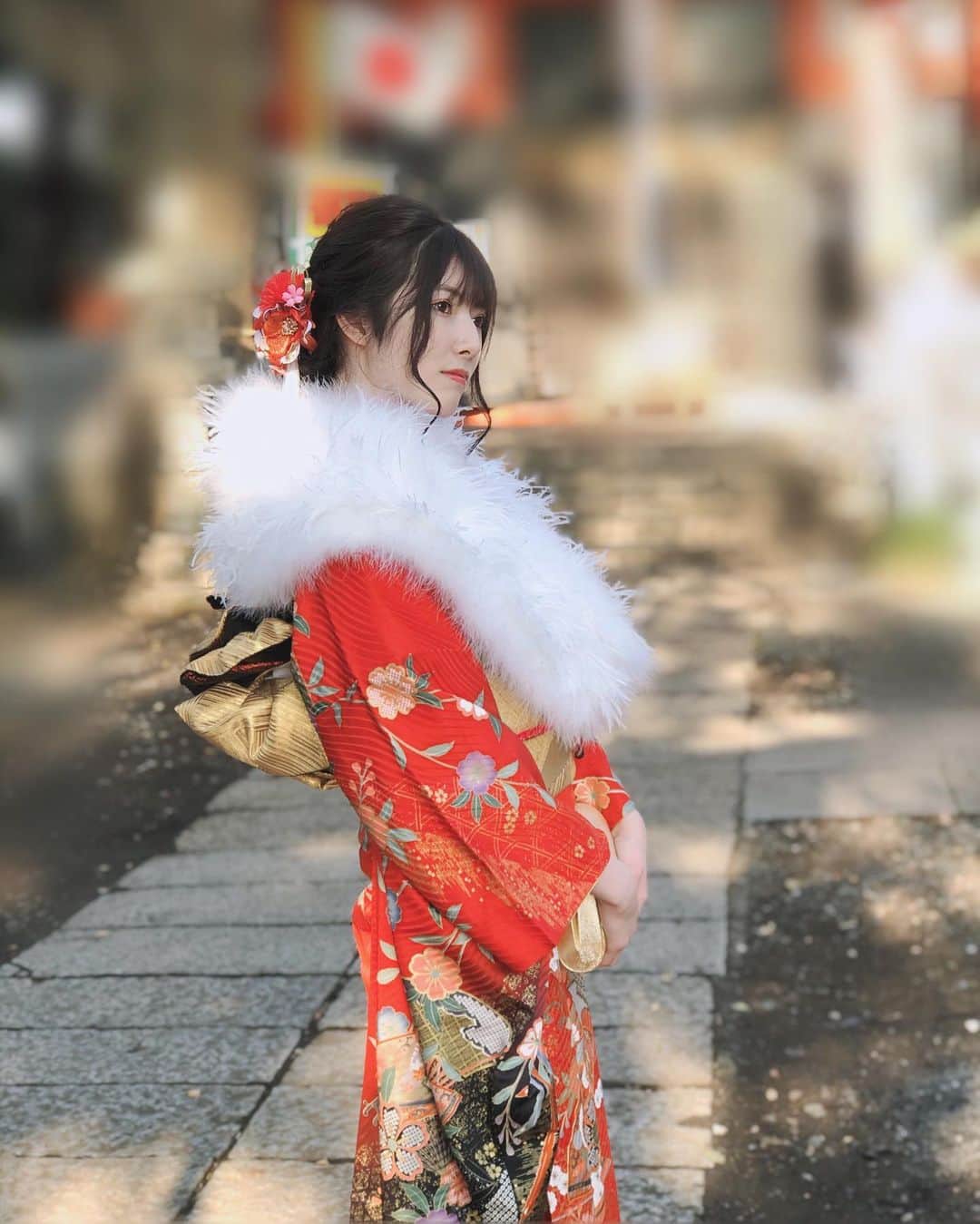 日下部美愛のインスタグラム：「成人式でした㊗️ . . #成人式 #着物 #photo #japan #model #me #hair #haircolor #hairstyles #fashion #makeup #selfie #followme #instagood #camera #instadaily #dailylook #한국 #맞팔 #사진 #데일리 #데일리룩 #인스타사진 #인스타그램 #일본인 #패션 #패션스타그램」