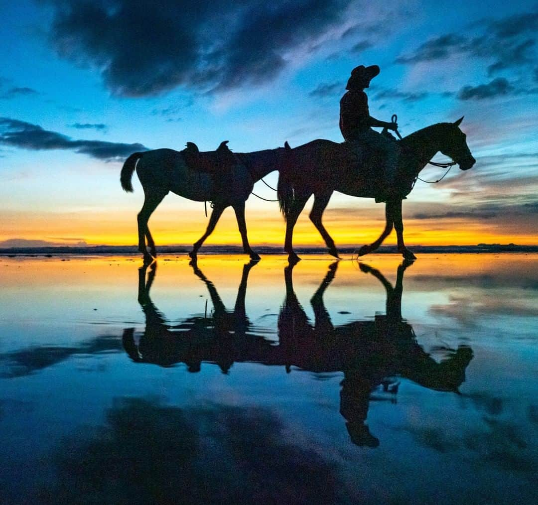 ナショナルジオグラフィックさんのインスタグラム写真 - (ナショナルジオグラフィックInstagram)「Photo by Pete McBride @pedromcbride | As we ride into another decade, may we reflect on ways to find smoother paths for all of us and our shared planet. To see more remote corners, follow @pedromcbride. #reflection #nature #horses #CostaRica #petemcbride」1月13日 20時38分 - natgeo