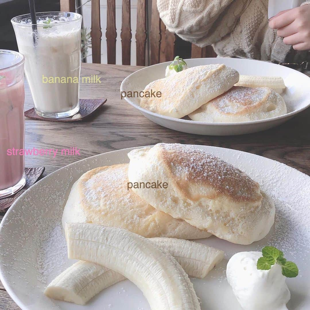 北川玲さんのインスタグラム写真 - (北川玲Instagram)「꒰ カフェ巡り ꒱ ふわふわパンケーキといちごみるく . . #パンケーキ #パンケーキ巡り #いちごみるく #いちごミルク #ふわふわパンケーキ #おしゃれカフェ #カフェ巡り #カフェスタグラム #カフェ好き #バナナパンケーキ #メレンゲパンケーキ」1月13日 21時19分 - reistagram.co.jp