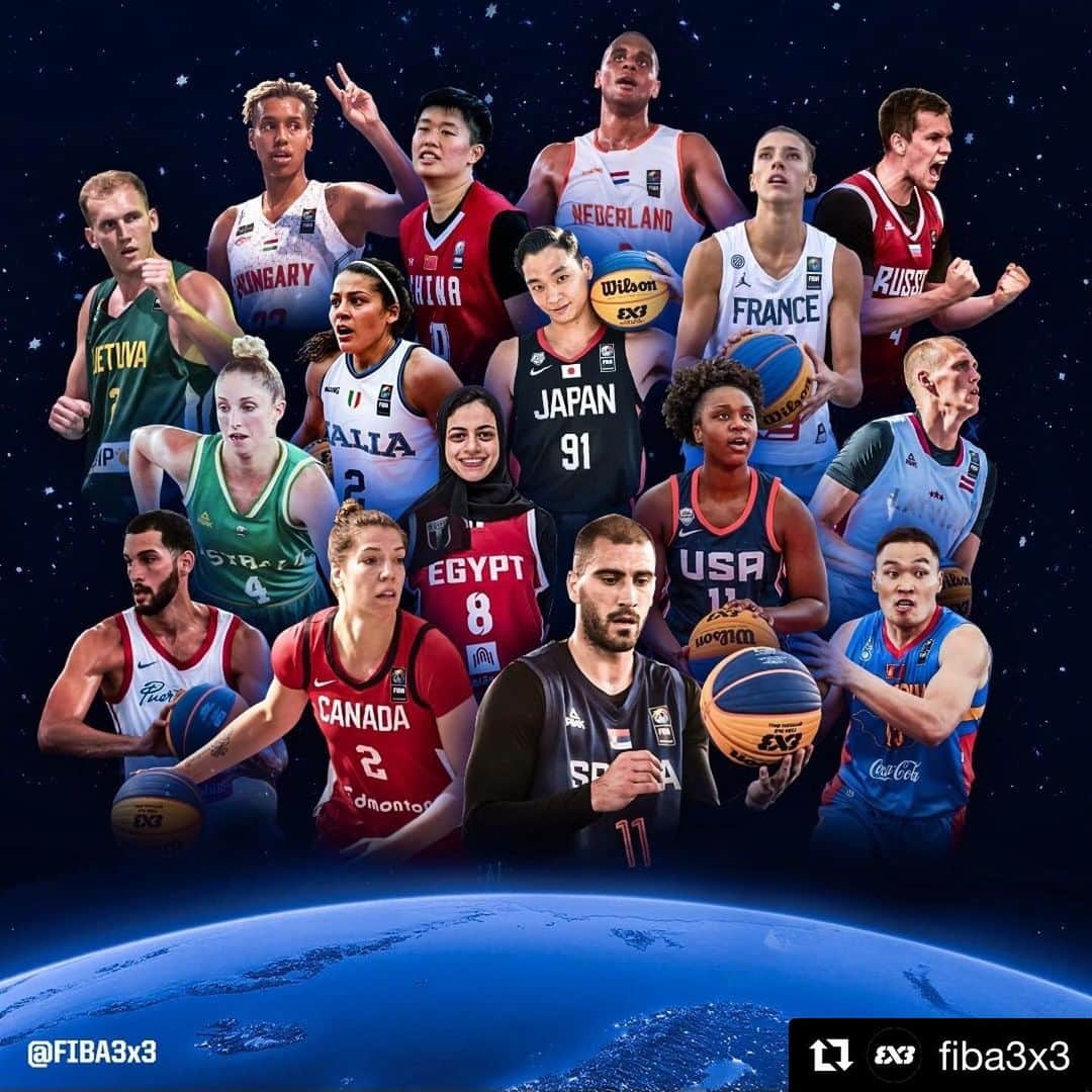 落合知也のインスタグラム：「Make a new history🇯🇵🌎 #Repost @fiba3x3 with @get_repost ・・・ Who are the 🔝men and women in every country in the world 🌎? Read the full list clicking the link in our bio.」