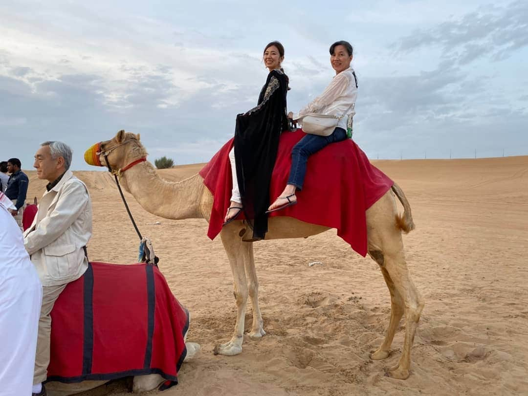 杉山由紀子さんのインスタグラム写真 - (杉山由紀子Instagram)「ドバイの砂漠🌵🐪 * 本当に最高だったひとつ💛 * 自然の力はすごい。 高層の建物ももちろん感動でしたが、自然のパワーはそれ以上だとおもう✨ * 親子で好きなものは似てるみたい🤭 * ふたりのはっちゃけぶりが凄い‼️笑 * * こういう親孝行はなかなか出来ないからこそもっと増やしたいとおもう。 * * #親孝行 #できるうちに #楽しすぎる時間 #全て加工なし  #ドバイ #ドバイLAS #dubai #砂漠 #デザートサファリ #🐪」1月14日 8時45分 - yukikosugiyama