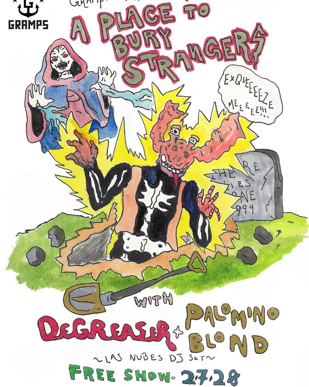 A Place to Bury Strangersのインスタグラム：「We are so excited to be playing Miami at @grampswynwood on Friday February 7  with @bkdegreaser69 and @palomino_blond  Tickets:  Just kidding this show is FREE!!!@#@!#  See you there! . . . . . . .  #miami #florida #aplacetoburystrangers #aptbs #floridatour #gramps #grampswynwood #degreaser #palominoblond #freeshow #wynwood」