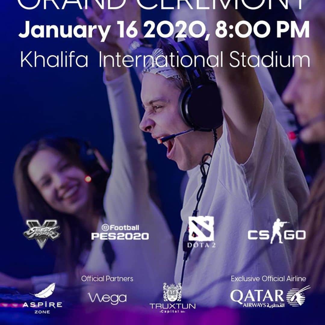 ユセフ・エル＝アラビさんのインスタグラム写真 - (ユセフ・エル＝アラビInstagram)「16/01/2020 Khalifa Stadium Qatar Esports Wega  Global Games...@qatarfoundation @qatarairways  @qatar @aspirezone」1月14日 3時13分 - elarabiyoussef