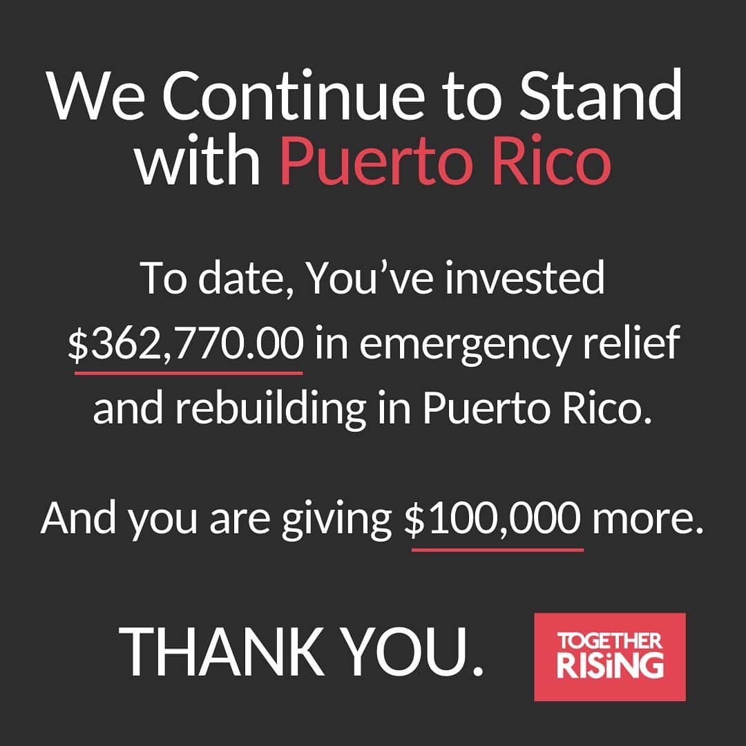 アビー・ワンバックさんのインスタグラム写真 - (アビー・ワンバックInstagram)「Last week, Puerto Rico was hit with the biggest earthquake the island has endured in a century.  The 6.4 magnitude quake collapsed hundreds of homes and multiple schools on the southern coast – and left thousands of families displaced or sleeping outdoors. .  Still reeling from last week’s destruction, they have withstood more than 80 aftershocks, and this Saturday morning were struck with another 5.9 magnitude quake – triggering landslides and leaving close to 60,000 people without power and terrified of additional looming quakes. .  Officials report that this most recent devastation surpasses the utter destruction wrought by Hurricane Maria just over 2 years ago. .  You – through @together.rising -- have stood with the people of Puerto Rico for more than two years.  To date, you have sent $362,770. . You funded the first deliveries of medicine to Puerto Rico when the commercial supply chain broke down. Your donations funded medical kits, mobile medical units, Emergency Response Plans for health centers, maintenance of vaccination programs, and equipping health centers with reliable communication devices. .  Today, you are making an additional investment of $100,000 to ease the suffering of our brothers and sisters in Puerto Rico. .  We are sending $100,000 to Direct Relief today to pay for urgently needed medicines, to supply power back up and lights, to equip their mobile health outreach units, and to support a hub of medical services in Guánica -- one of the biggest centers for displaced families. .  We are sending all of our love to our fellow Americans in the beautiful island of Puerto Rico. .  And we are sending deep gratitude to our recurring donors who trust Together Rising with monthly gifts – you provide us with the ability to respond immediately when crises strike, and enable us to continue to stand with our brothers and sisters in crises even when the news cycles move on. .  Thank you! Abby & @together.rising」1月14日 5時52分 - abbywambach