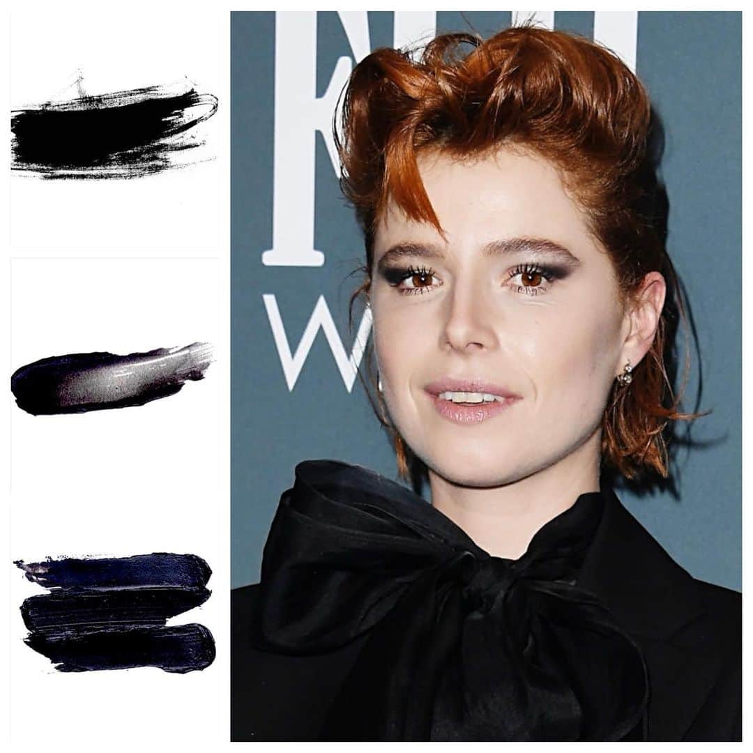 JO BAKERのインスタグラム：「J E S S I E • B U C K LE Y 🇮🇪 Teddy boy punk simplicity... for #jessiebuckley —->>> winner of #criticschoiceaward !!!!! Congratulations Jessie 🇮🇪🍾🇮🇪 Style @karlawelchstylist @maisonvalentino  Hair @hairbyadir  Makeup by me #jobakermakeupartist using @welovecoco @chanel.beauty  one shadow ,....one mascara... see stories for product info and swipe to see more of what inspired this look!!! #welovecoco #workingwithchanel  #punk #teddyboy #androgynous #makeup」